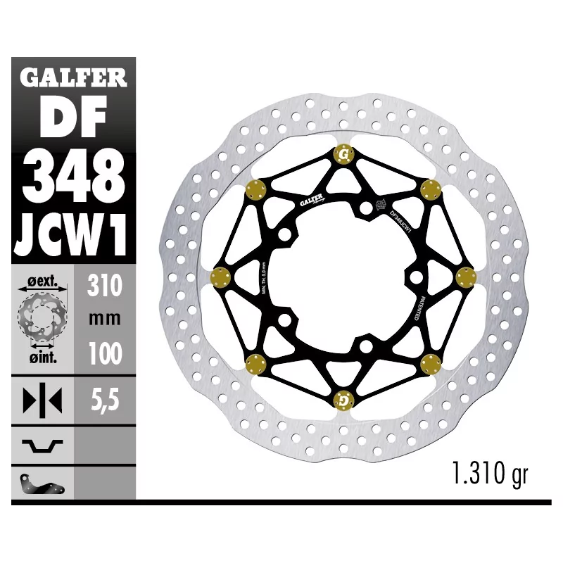 Disques de Frein Sport Galfer DF348JCW1G03 Disques de Frein Sport Galfer DF348JCW1G03