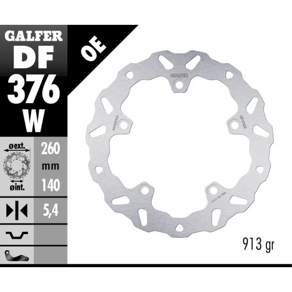 Discos de Freno Galfer DF376W