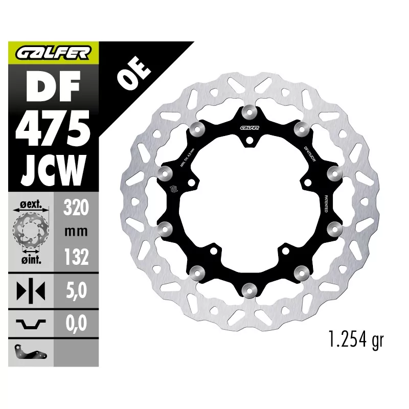 Disques de Frein Sport Galfer DF475JCW Disques de Frein Sport Galfer DF475JCW