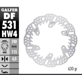 Sport Bremsscheiben Galfer DF531HW4