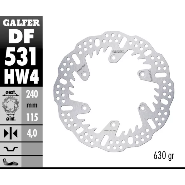 Sport Bremsscheiben Galfer DF531HW4