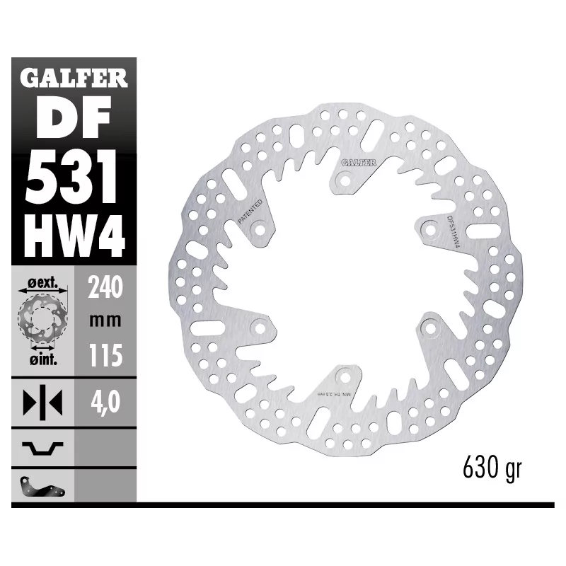 Disques de Frein Sport Galfer DF531HW4 Disques de Frein Sport Galfer DF531HW4