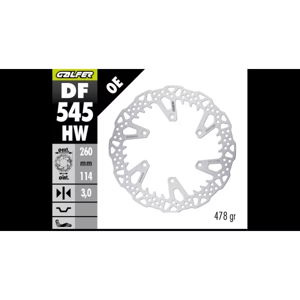 Sport Bremsscheiben Galfer DF545HW