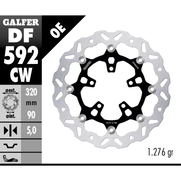 Discos de Freno Galfer DF592CW