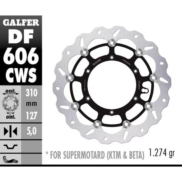 Disques de Frein Sport Galfer DF606CWS