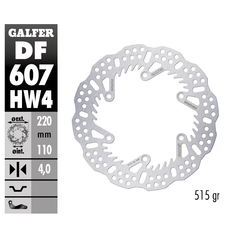Disques de Frein Sport Galfer DF607HW4 Disques de Frein Sport Galfer DF607HW4