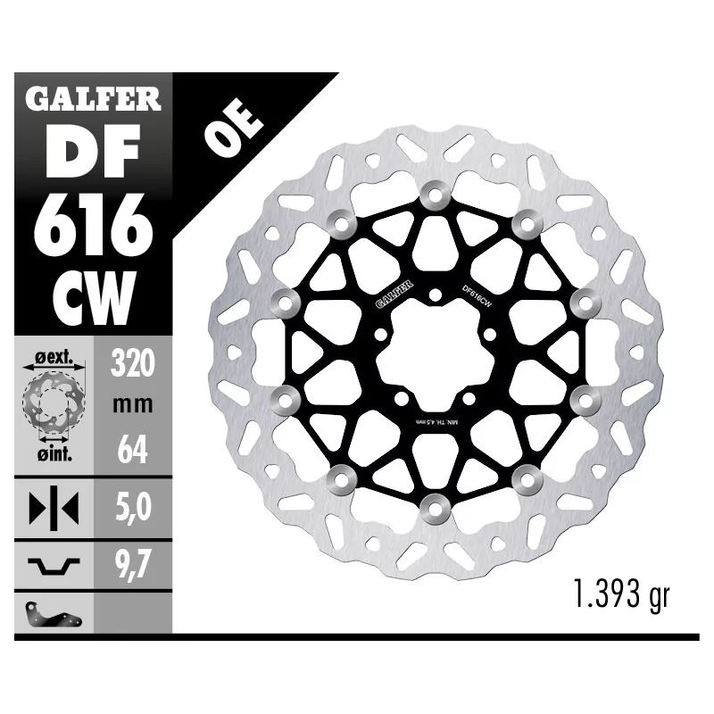 Disques de Frein Sport Galfer DF616CW Disques de Frein Sport Galfer DF616CW