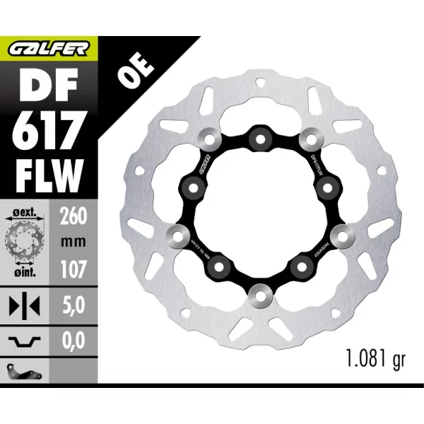Discos de Freno Galfer DF617FLW