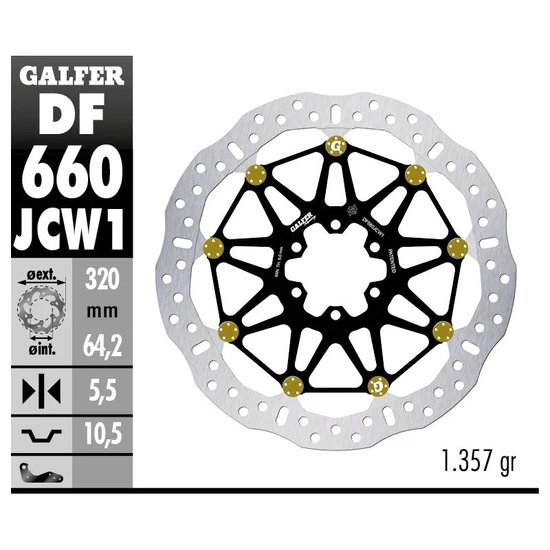 Discos de Freno Galfer DF660JCW1G03
