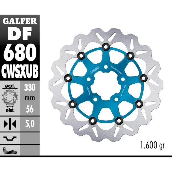 Discos de Freno Galfer DF680CWSXUB