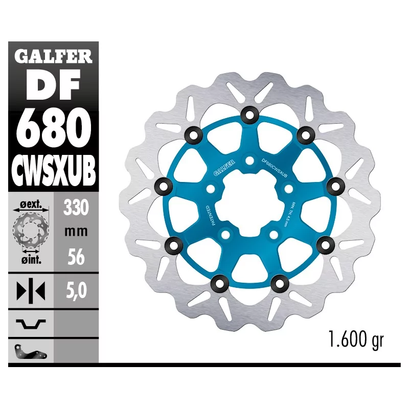 Sport Bremsscheiben Galfer DF680CWSXUB Sport Bremsscheiben Galfer DF680CWSXUB