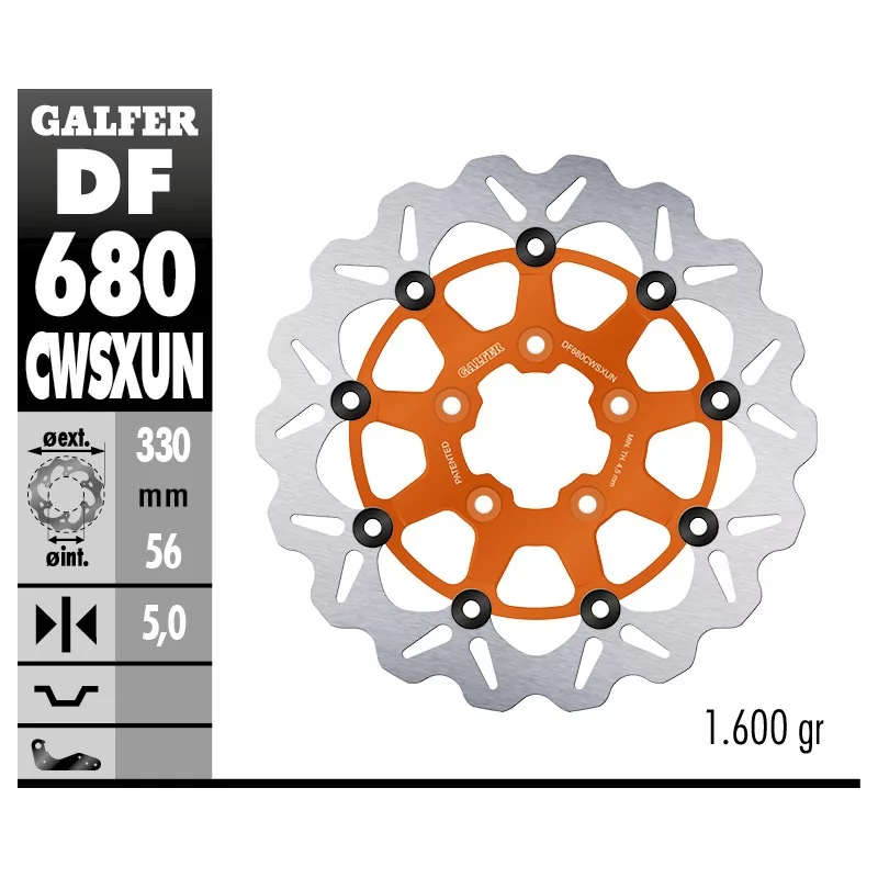 Brake Discs Galfer DF680CWSXUN Brake Discs Galfer DF680CWSXUN