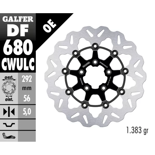 Sport Bremsscheiben Galfer DF680CWULC