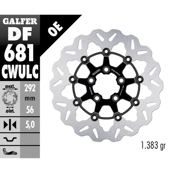 Discos de Freno Galfer DF681CWULC