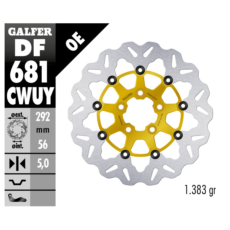 Brake Discs Galfer DF681CWUY Brake Discs Galfer DF681CWUY