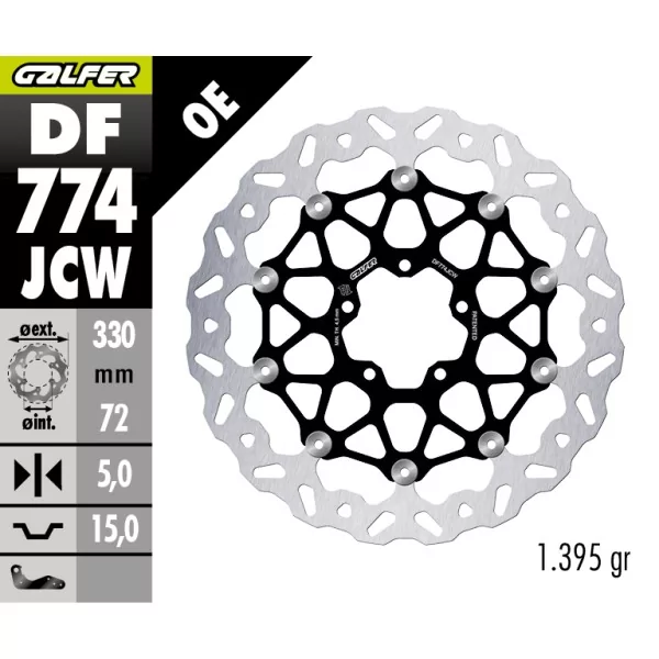 Sport Bremsscheiben Galfer DF774JCW