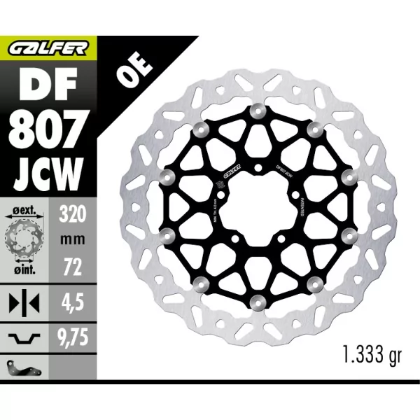Disques de Frein Sport Galfer DF807JCW