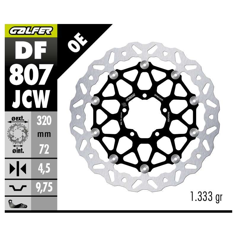 Discos de Freno Galfer DF807JCW