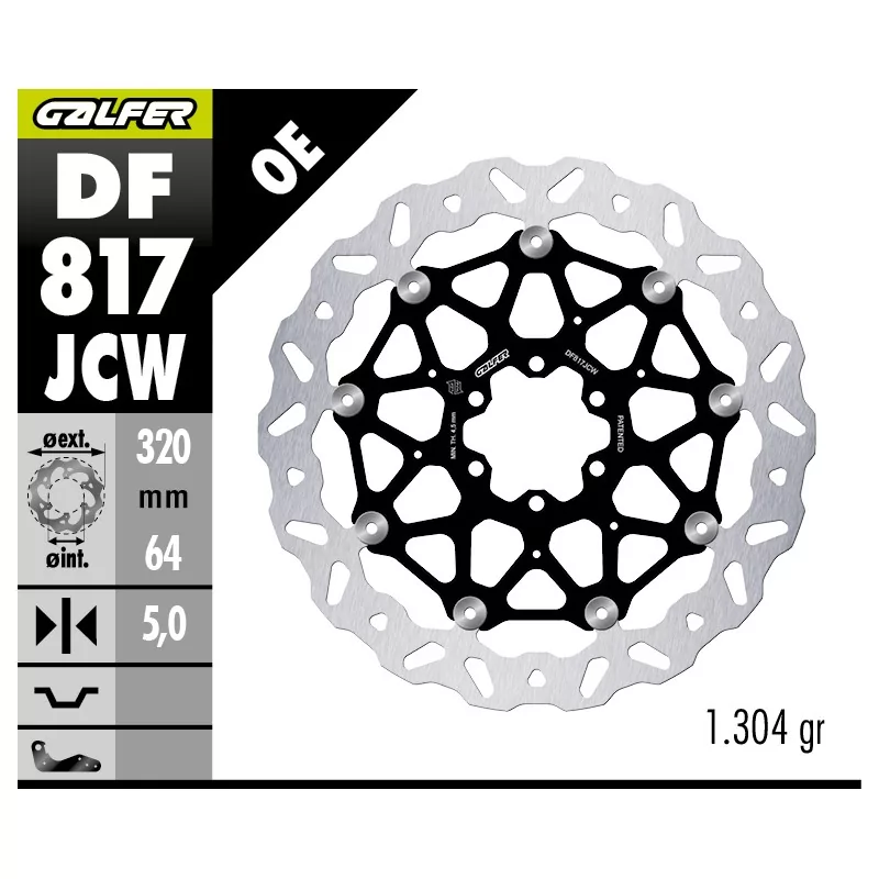 Disques de Frein Sport Galfer DF817JCW Disques de Frein Sport Galfer DF817JCW