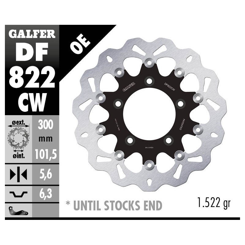 Sport Bremsscheiben Galfer DF822CW