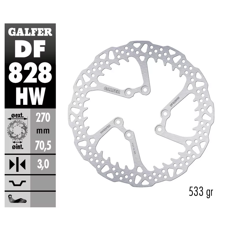Sport Bremsscheiben Galfer DF828HW Sport Bremsscheiben Galfer DF828HW