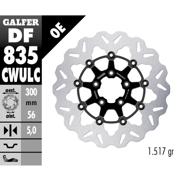 Sport Bremsscheiben Galfer DF835CWULC
