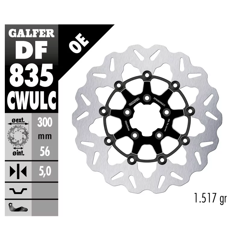 Disques de Frein Sport Galfer DF835CWULC Disques de Frein Sport Galfer DF835CWULC