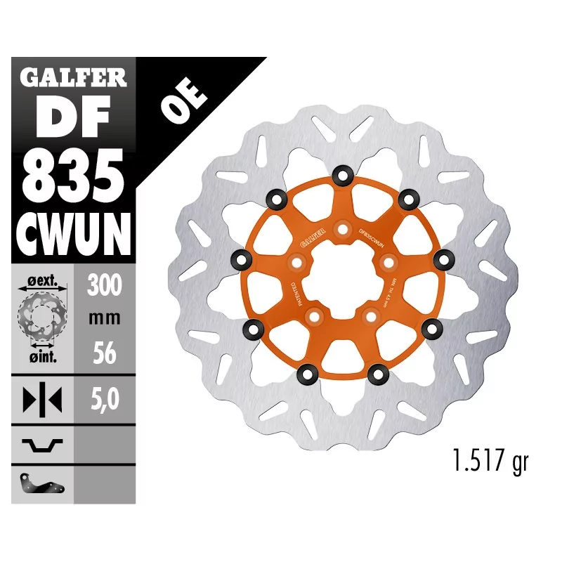 Disques de Frein Sport Galfer DF835CWUN Disques de Frein Sport Galfer DF835CWUN