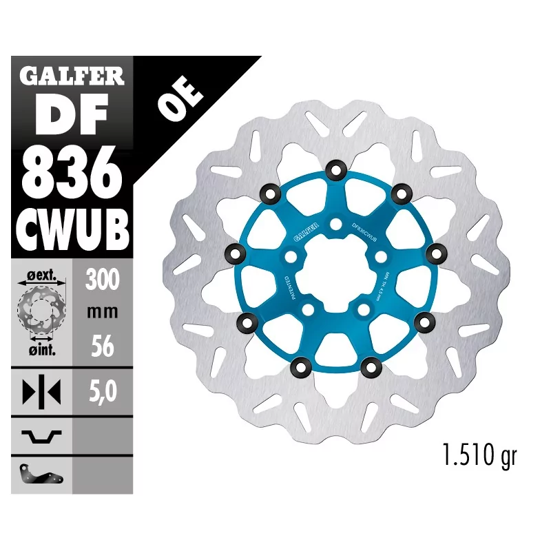 Disques de Frein Sport Galfer DF836CWUB Disques de Frein Sport Galfer DF836CWUB