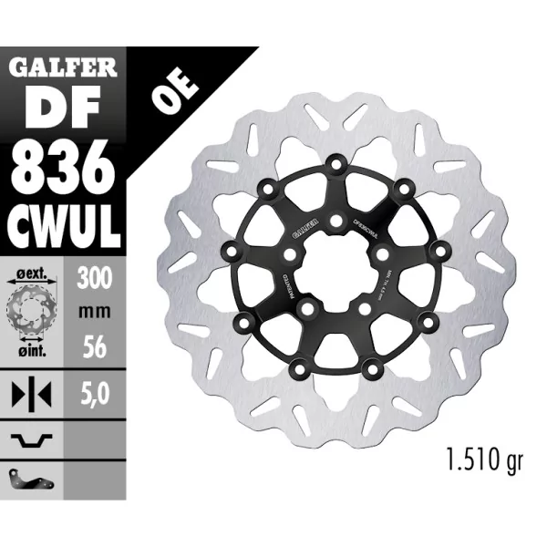 Disques de Frein Sport Galfer DF836CWUL