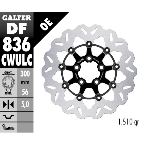 Discos de Freno Galfer DF836CWULC