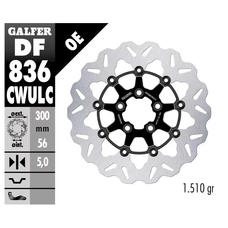 Discos de Freno Galfer DF836CWULC Discos de Freno Galfer DF836CWULC
