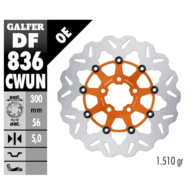Brake Discs Galfer DF836CWUN Brake Discs Galfer DF836CWUN