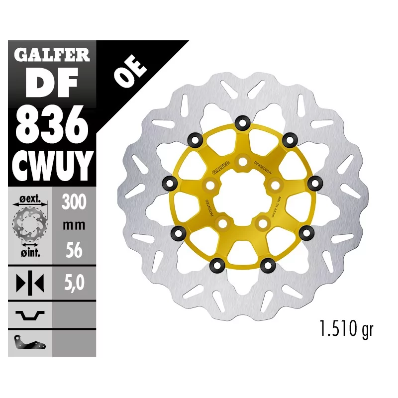 Discos de Freno Galfer DF836CWUY Discos de Freno Galfer DF836CWUY