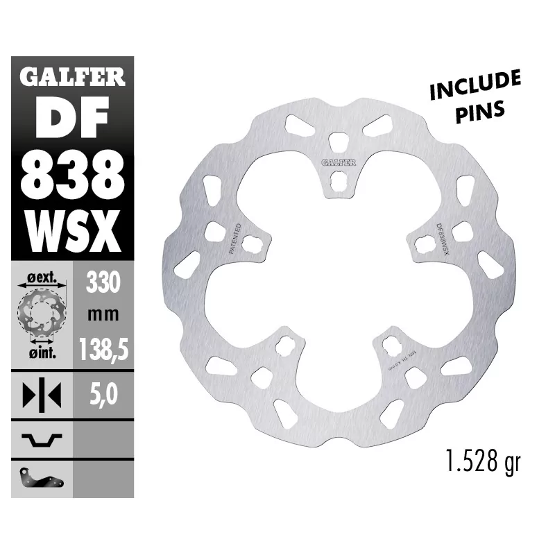 Brake Discs Galfer DF838WSX Brake Discs Galfer DF838WSX