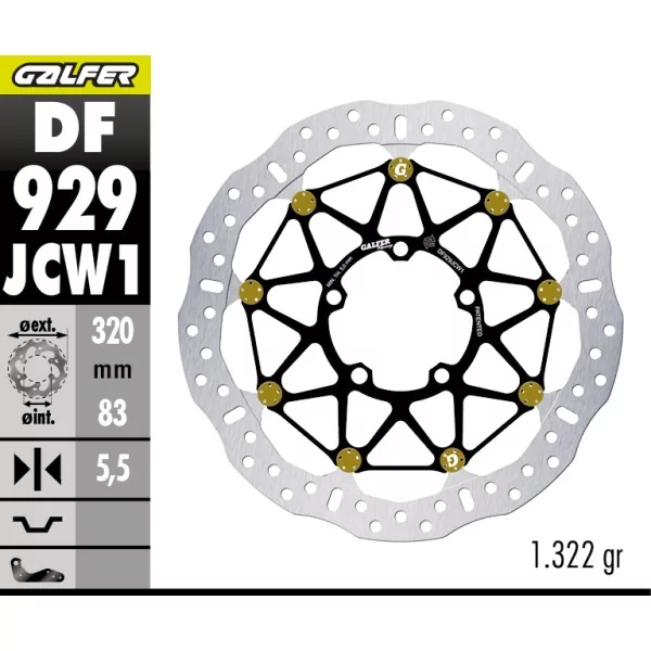 Sport Bremsscheiben Galfer DF929JCW1G03