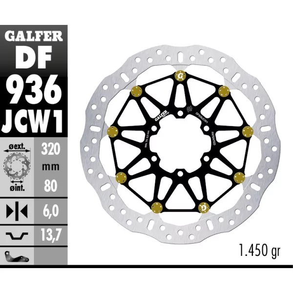 Sport Bremsscheiben Galfer DF936JCW1G03