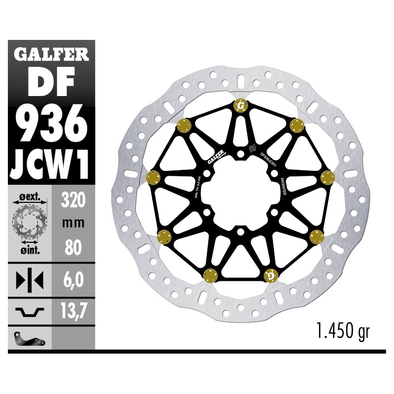 Discos de Freno Galfer DF936JCW1G03 Discos de Freno Galfer DF936JCW1G03
