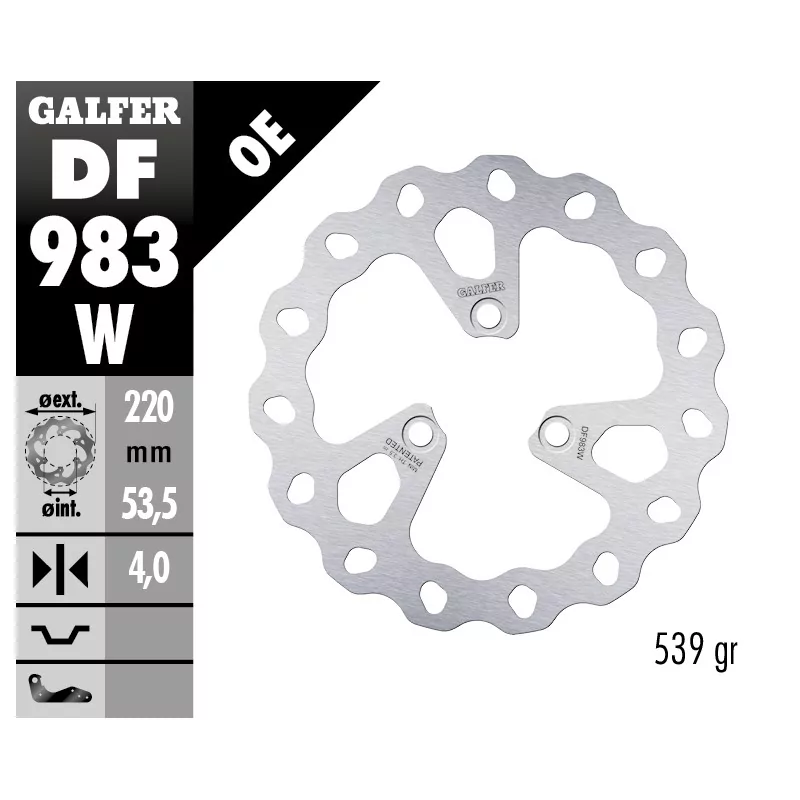 Discos de Freno Galfer DF983W