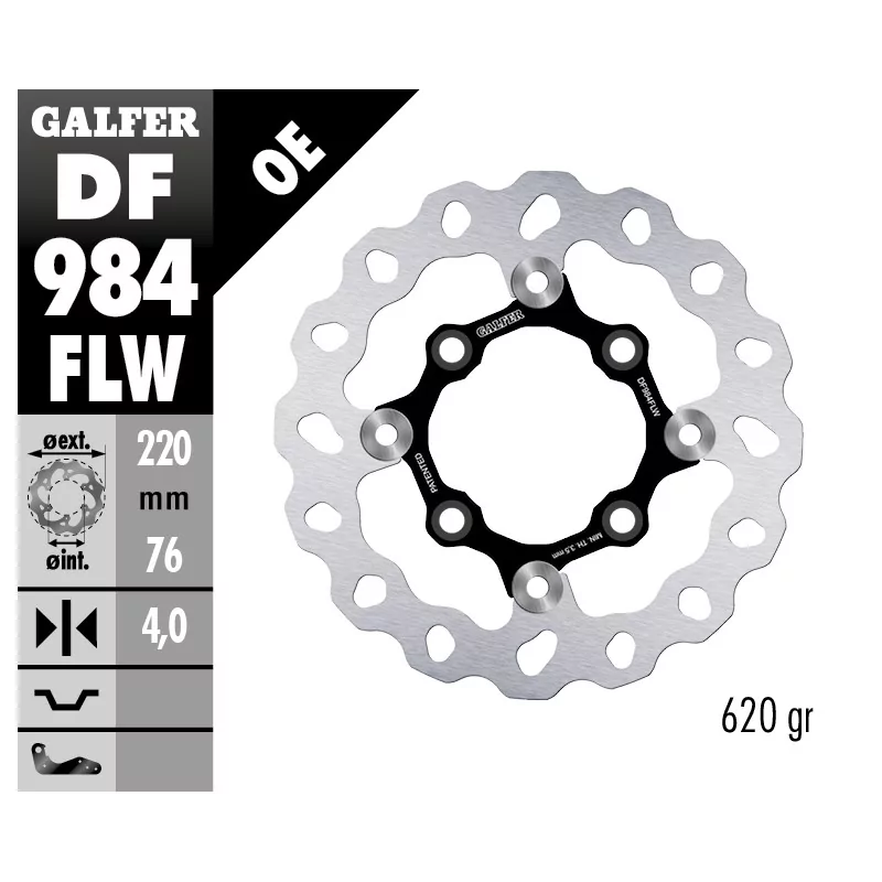 Disques de Frein Sport Galfer DF984FLW Disques de Frein Sport Galfer DF984FLW