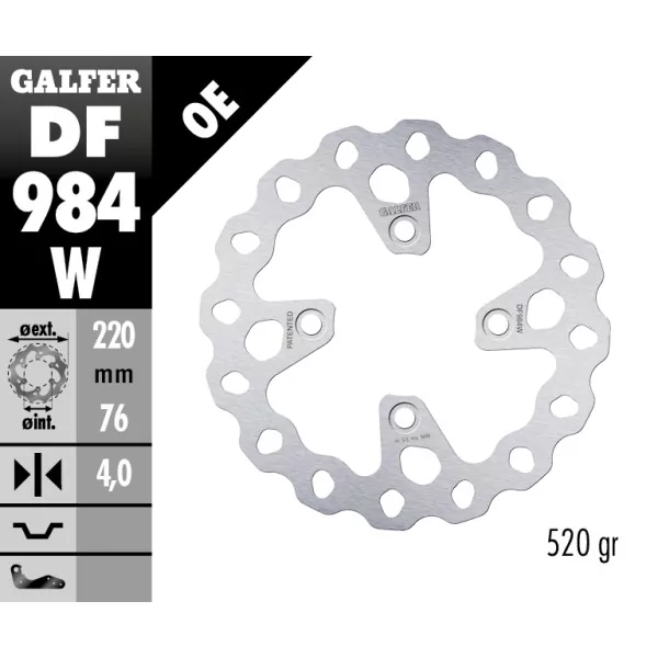 Discos de Freno Galfer DF984W