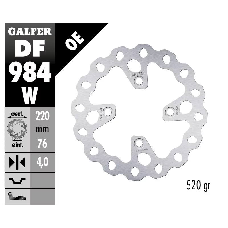 Disques de Frein Sport Galfer DF984W Disques de Frein Sport Galfer DF984W