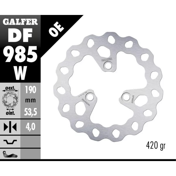 Sport Bremsscheiben Galfer DF985W