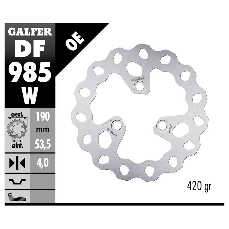 Discos de Freno Galfer DF985W
