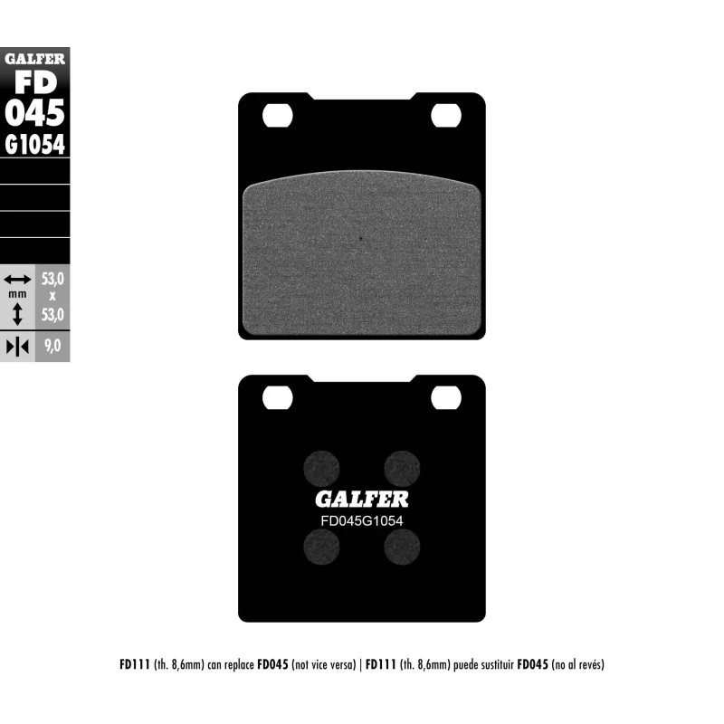 Bremsbeläge Galfer FD045G1054 Bremsbeläge Galfer FD045G1054