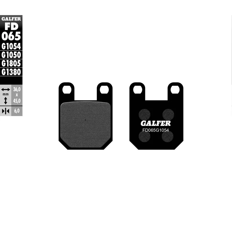Pastillas de Freno Galfer FD065G1054 Pastillas de Freno Galfer FD065G1054