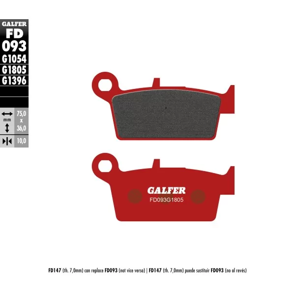 Pastiglie Freno Galfer FD093G1805
