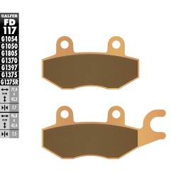 Plaquettes de Frein Galfer FD117G1370