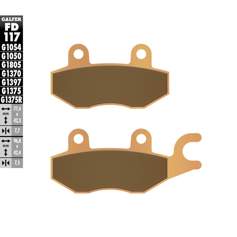 Plaquettes de Frein Galfer FD117G1370 Plaquettes de Frein Galfer FD117G1370
