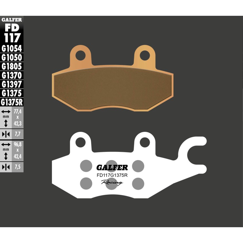 Plaquettes de Frein Galfer FD117G1375R Plaquettes de Frein Galfer FD117G1375R